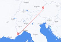 Flüge von Salzburg, Österreich nach Nizza, Frankreich