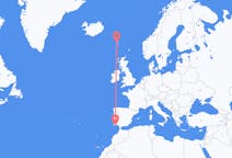 Vluchten van Sørvágur, Faeröer naar Faro, Napoli, Portugal