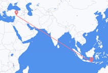 เที่ยวบิน จาก เด็นปาซาร์, อินโดนีเซีย ไปยัง กาซีอันเท็พ, ตุรกี