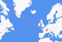 格陵兰出发地 努克飞往格陵兰目的地 格勒诺布尔的航班