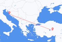 出发地 克罗地亚扎达尔目的地 土耳其内夫谢希尔的航班