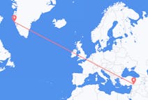 出发地 格陵兰瑪尼特索克目的地 土耳其加濟安泰普的航班