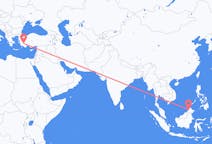 Flyreiser fra Kota Kinabalu, Malaysia til Denizli, Tyrkia