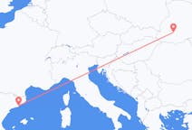 Fly fra Ivano-Frankivsk til Barcelona