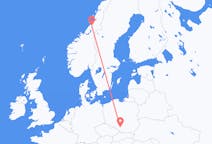 Vols depuis la ville de Namsos vers la ville de Katowice