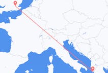 Flyg från London, England till Korfu, Grekland
