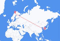 Flüge von Miyazaki, Japan nach Kiruna, Schweden