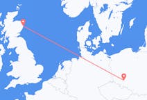 Flyg från Wrocław, Polen till Aberdeen, Skottland