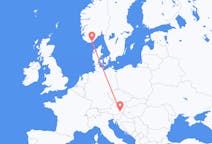 Flights from Kristiansand, Norway to Graz, Austria