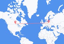 Flyg från Winnipeg, Kanada till Lodz, Polen