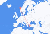 Flüge von Sandane, Norwegen nach Kos, Griechenland