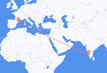 Flyreiser fra Kozhikode, India til Barcelona, Spania
