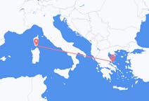 ギリシャのスキアトス島から、フランスのフィガリまでのフライト