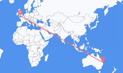 Flyreiser fra Gold Coast, Australia til Bournemouth, England