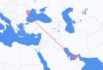 Flyrejser fra Abu Dhabi, De Forenede Arabiske Emirater til Constanța, Rumænien