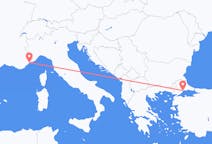 Flights from Tekirdağ, Turkey to Nice, France