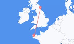 Flights from Quimper, France to Durham, England, the United Kingdom
