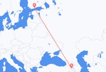 Flyg från Jerevan, Armenia till Helsingfors, Finland