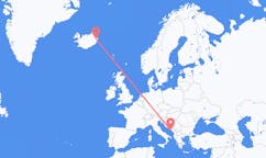 Flyg från staden Dubrovnik, Kroatien till staden Egilsstaðir, Island