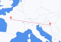 Fly fra Osijek til Tours