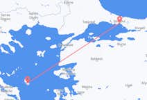 Flyrejser fra Skíros, Grækenland til Istanbul, Tyrkiet