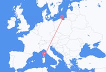 Vluchten van Figari, Frankrijk naar Gdansk, Polen