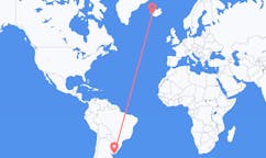 Voli dalla città di Punta del Este, l'Uruguay alla città di Reykjavik, l'Islanda
