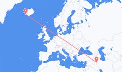 Flights from the city of Sulaymaniyah, Iraq to the city of Reykjavik, Iceland