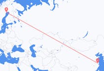 Flyrejser fra Wuxi, Kina til Luleå, Sverige