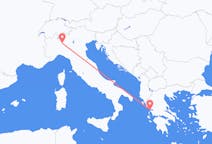 ギリシャのから プレヴェザ県、イタリアのへ ミラノフライト