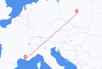 Voos de Łódź, Polônia para Marselha, França