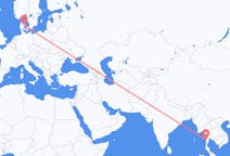 Flyg från Myeik, Myanmar, Myanmar (Burma) till Århus, Danmark