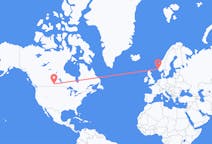 Flyg från Regina, Saskatchewan till Haugesund