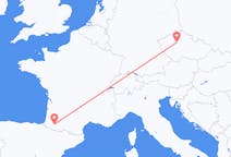 Flyrejser fra Pau til Prag