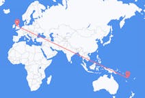 Flyreiser fra Valesdir, Vanuatu til Manchester, England