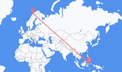 出发地 印度尼西亚万鸦老目的地 挪威Bardufoss的航班
