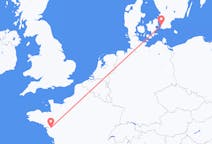 出发地 瑞典从 马尔默目的地 法国南特的航班