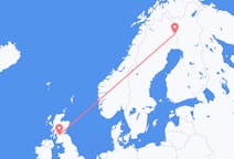 Flug frá Pajala, Svíþjóð til Glasgow, Skotlandi
