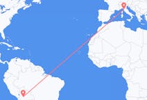 Flyrejser fra Cochabamba, Bolivia til Pisa, Italien