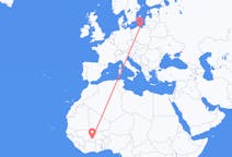 Flyrejser fra Bobo-Dioulasso, Burkina Faso til Gdansk, Polen