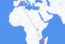 Flyg från Toliara, Madagaskar till Mahon, Spanien
