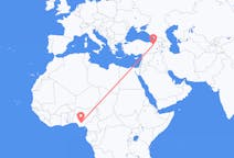 Flug frá Asaba, Nígeríu til Erzurum, Tyrklandi