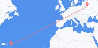Flights from St. Kitts & Nevis to Belarus