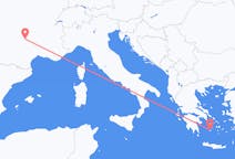 Fly fra Aurillac til Plaka, Milos