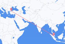 Flyreiser fra Malacca City, Malaysia til Istanbul, Tyrkia