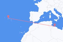 Flyreiser fra Tripoli, Libya til Graciosa, Portugal