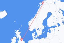 Flights from Narvik, Norway to Nottingham, the United Kingdom
