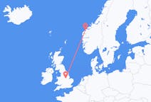 Lennot Ålesundista, Norja Nottinghamiin, Englanti