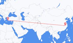 Lennot Huangshanin kaupungista, Kiina Kosille, Kreikka