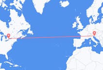 Flyreiser fra Toronto, Canada til Trieste, Italia